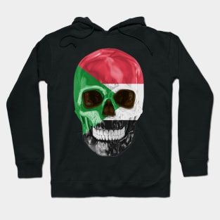 Sudan Flag Skull - Gift for Sudanese With Roots From Sudan Hoodie